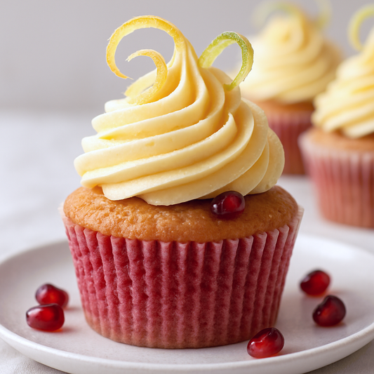 Pomegranate Citrus Cupcakes