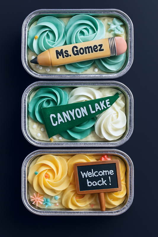 Back-to-School Mini Cake Tins | Personalized Gift Sets